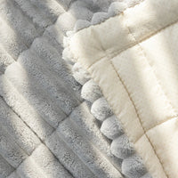 Thicken Quilting Warm Stripe Flannel Sofa Pad, for Winter Living Room Sofa Towel Multiuse Sofa Cover Slipcover