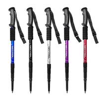 2PCS Adjustable Ultralight Trekking Poles Aluminium Alloy Walking Stick Trail Running Hiking Alpenstock Folding 135cm Tourism