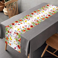 Spring Tulips Flower Fairy Table Runner Spring Summer Kitchen Dining Table Decor for Indoor Outdoor Home Holiday Party Decor