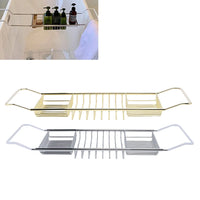 Bathtub  Tray Stainless Steel Expandable Shower Tub Tray for Luxury Bath Bathroom Accessories Expandable Bathtub Tray