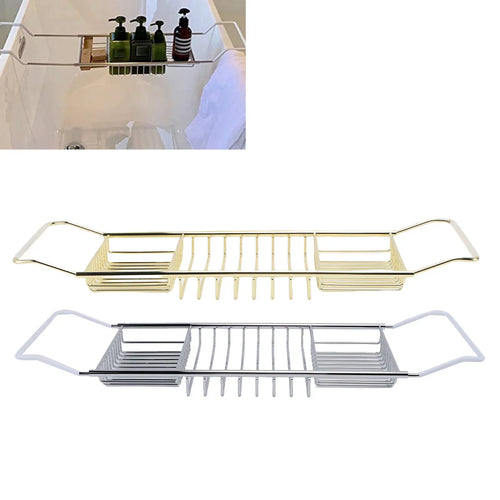 Bathtub  Tray Stainless Steel Expandable Shower Tub Tray for Luxury Bath Bathroom Accessories Expandable Bathtub Tray