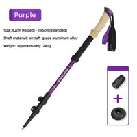 2PCS Aluminum Hiking Sticks Telescoping Trekking Poles Ultralight Portable Climbing walking stick Mountaineering