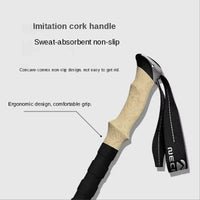 2PCS Aluminum Hiking Sticks Telescoping Trekking Poles Ultralight Portable Climbing walking stick Mountaineering
