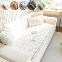 1PC-Flannel practical sofa cushion, high-end, simple, and fashionable plush cushion, all season universal sofa cushion