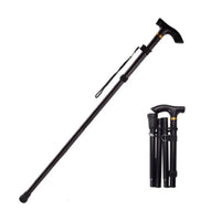 Multifunction Walking Stick Trekking Poles Telescopic Fold Crutches Hiking Stick Crutch Elderly Metal Stick Walking Cane Outdoor