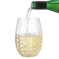 12oz Wine Glasses Whiskey Cocktail Juice Drinking Plastic Cups Unbreakable Reusable and Recyclable for Outdoor Pool Party Picnic
