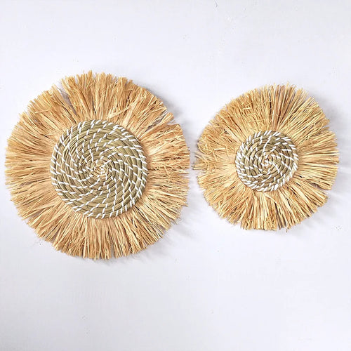 1pcs Straw Wall Decorations Wall Decorations Thatch Woven Wall Decorations Moroccan Style Decorations Bedside Hangings