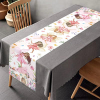 Spring Tulips Flower Fairy Table Runner Spring Summer Kitchen Dining Table Decor for Indoor Outdoor Home Holiday Party Decor