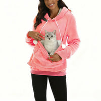 Cat Lovers Unisex Hooded Sweatshirt 2025 Autumn Cuddle Pouch Kangaroo Pet Pocket Pullover Paw Design Comfortable Dropshipping