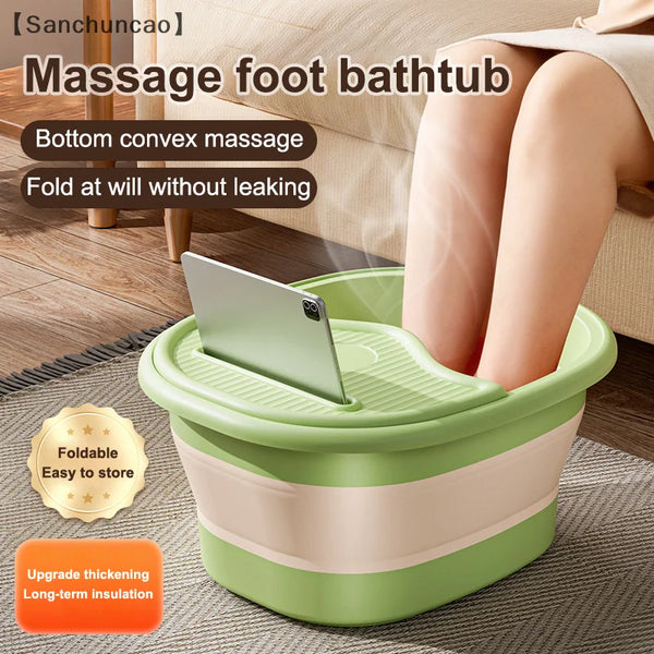 1Pcs Foldable Home Foot Bath Bucket Massage Foot Wash Leisure Health Bucket Foot Bath Basin Portable Foot Soak Foot Tub