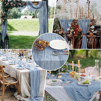 Lilac Purple Lavender Cheesecloth Table Runner Wedding Party Boho Rustic Gauze Table Runner Bridal Shower Birthday Decorations