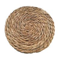Handwoven Rattan Placemats Round Heat Insulation Pot Mats Bohemian Coaster Natural Western Placemats Dining Home Wedding Decor