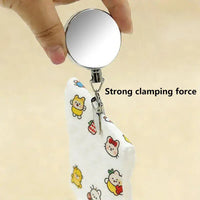 1PC No-Drill Self-Adhesive Automatic Retractable Towel Rack Wall Mounted Hand Towel Holder With Stainless Steel Cable Clamp