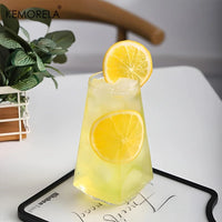 1/2PCS Glass Cup 500ML Geometrical Highball Glasses Crystal Reusable Machine Washable Multipurposefor Water Cocktail Beer Juice