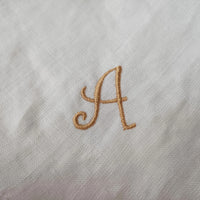 10PCS Personalized Design Housewarming Gift Wedding 100% Linen Napkins,Customized Monogram Linen Cotton Dinner Cloth Embroidered