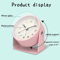 1pc Creative Metal Small Alarm Clock, Student Specific Silent Desktop Clock,Minimalist Quartz Clock，For Room Desk Office Decor