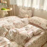 High Quality Cotton Luxury Floral Style Bedding Set 100% Cotton Duvet Cover Set 1 Duvet Cover 2 Pillow Shams Single/Double/King
