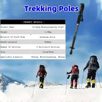 Ultralight Trekking Poles with Shock Absorption Foldable Design for Outdoor Camping Mountaineering Backpacking And Hiking Trips