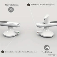 1Pc Elderly Safety Grab Bar - No Drilling Required for Installation, Non-Slip Bathroom Handle with Strong Suction Cup, Heavy-Duty Plastic Structure, Suitable for Bathrooms, Kitchens, Living Rooms - Fall Protection for the Elderly, Easy to Install on Tiles