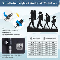 Naturehike Hiking Poles Three Sections Of Aluminum Pole For Mountaineering Hiking Skiing Travel Poles Climbing Trekking Pole