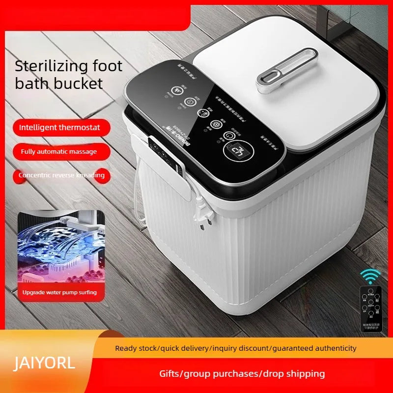 Electric Home Spa Foot Bath Basin with Heating and Constant Temperature  Fully Automatic Massage Foot Bath  with Remote Control