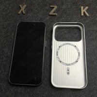 For iphone 17 16 Pro Max 17 Pro Case Hard Titanium Glossy Corrugated Stripe Anti-Fingerprint Back Cover For iphone 17 Pro Shell