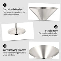6Pcs Elegant Martell Wine Glasses 200ml Unbreakable Metal Stainless Steel Cocktail Martell Wine Glass Cups for Party Bar Wedding