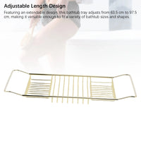 Bathtub  Tray Stainless Steel Expandable Shower Tub Tray for Luxury Bath Bathroom Accessories Expandable Bathtub Tray