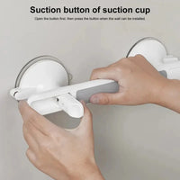 1Pc Elderly Safety Grab Bar - No Drilling Required for Installation, Non-Slip Bathroom Handle with Strong Suction Cup, Heavy-Duty Plastic Structure, Suitable for Bathrooms, Kitchens, Living Rooms - Fall Protection for the Elderly, Easy to Install on Tiles
