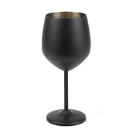 500ML Stainless Steel  Unbreakable Tall Champagne Glass Bar KTV European Style Goblet Glass Goblet Metal Red Wine Cocktail Glass