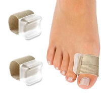 2PC Gel Toe Spacers Bunion Corrector with Loops Portable Toe Separators for Bunion Overlap Toe Hammer Toe Big Toe Alignment
