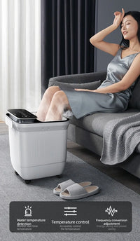 Electric Home Spa Foot Bath Basin with Heating and Constant Temperature  Fully Automatic Massage Foot Bath  with Remote Control