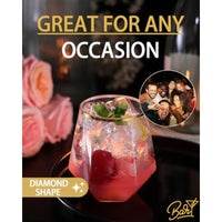 40 Pcak Plastic Stemless Wine cocktail Whiskey Champagne Glasses, 12 Oz Gold Rim Disposable Clear Unbreakable Cups for Party Ba