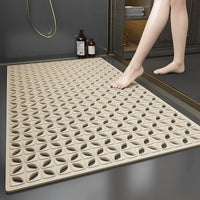 1pcs Non-Slip PVC Bathroom Floor Mat - Waterproof Shower Room Anti-Skid Foot Pad Bath Mat for Bathroom Rug Toilet Carpet