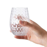 12oz Wine Glasses Whiskey Cocktail Juice Drinking Plastic Cups Unbreakable Reusable and Recyclable for Outdoor Pool Party Picnic