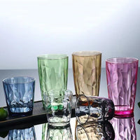 1/2/4/6pcs Acrylic AS Wine Glasses Whiskey Cocktail Juice Drinking Tumblers Plastic Cups Reusable Coffee Tea Water Cup for Party