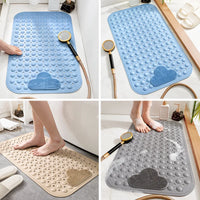 1pc PVC Non-slip Shower Mat with Suction Cups & Drain Holes, Massage Shower Rug Bathroom Mat Bathtub Mat Bath Rugs, 15.7x27.5in