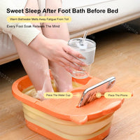 Fully Automatic Massage Heating Foot Bath Folding Heat Constant Temperature Foot Wash Basin Relieve Pressure Relax Massager Spa