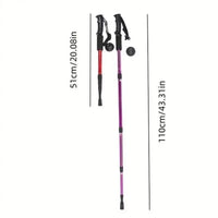 Ultralight Trekking Poles with Shock Absorption Foldable Design for Outdoor Camping Mountaineering Backpacking And Hiking Trips