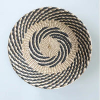 Boho Hand Woven Wall Basket Hanging Home Decorative Rustic Wall Basket Decor Pendants For Kitchen Farmhouse Table Living Room