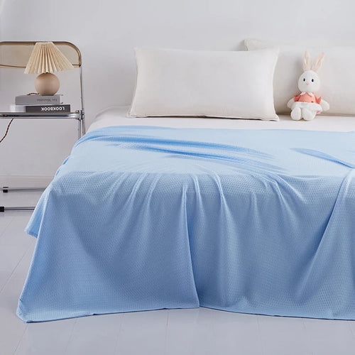 100% Bamboo Fiber Summer Blanket Lightweight Breathable Diamond Grid Air Condition Cooling Quilt Skin-friendly Duvet Comforter