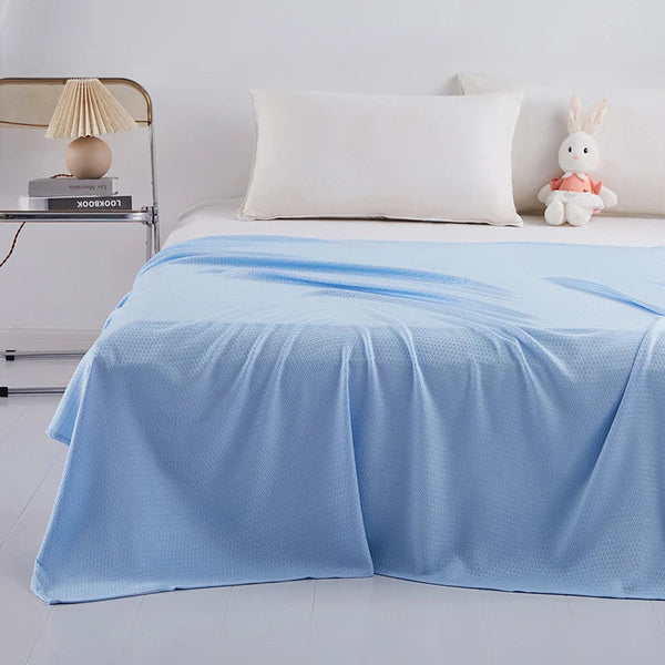 100% Bamboo Fiber Summer Blanket Lightweight Breathable Diamond Grid Air Condition Cooling Quilt Skin-friendly Duvet Comforter