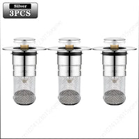 Durable Stainless Steel Floor Drain Stopper with Hair Catcher Anti Odor Pop Up Core for Bathroom Washbasin and Shower Cleaning