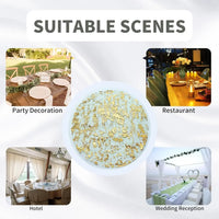 20/100PCS Metallic Foil Placemats 33cm Round Super Thin Disposable Glitter Gold Table Mats For Wedding Birthday Party Home Decor