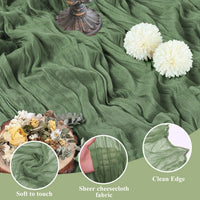 1/2/4/6Pack CheeseCloth Table Runner,40x270cm Boho Gauze Fabric Rustic Sheer TableRunner for Wedding Bridal Shower Party Banquet