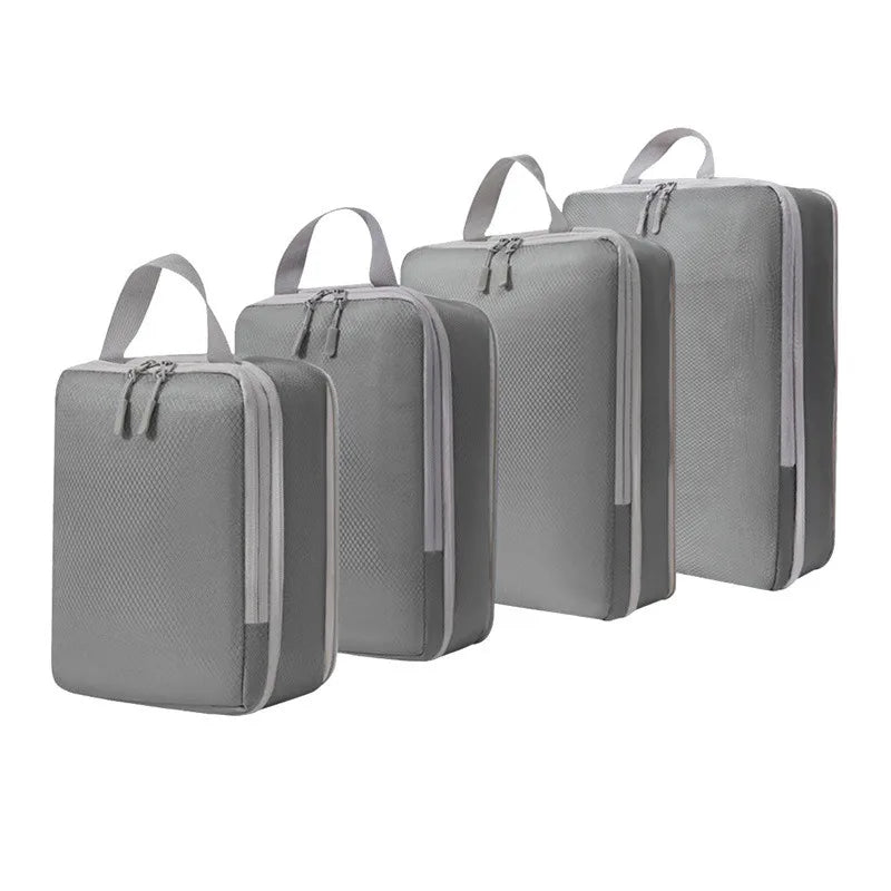 4PCS/Set Compressible Packing Travel Storage Bag Cubes Waterproof Suitcase Portable With Handbag Luggage Organizer