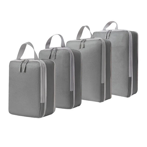 4PCS/Set Compressible Packing Travel Storage Bag Cubes Waterproof Suitcase Portable With Handbag Luggage Organizer
