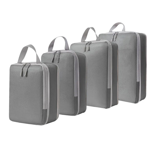 4PCS/Set Compressible Packing Travel Storage Bag Cubes Waterproof Suitcase Portable With Handbag Luggage Organizer
