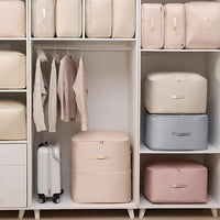 Heavy-Duty Self-Compressing Storage Bag - Portable Organizer for Clothes, Blankets & Quilts, Ideal for Closet Organization