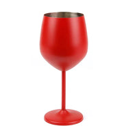 500ML Stainless Steel  Unbreakable Tall Champagne Glass Bar KTV European Style Goblet Glass Goblet Metal Red Wine Cocktail Glass